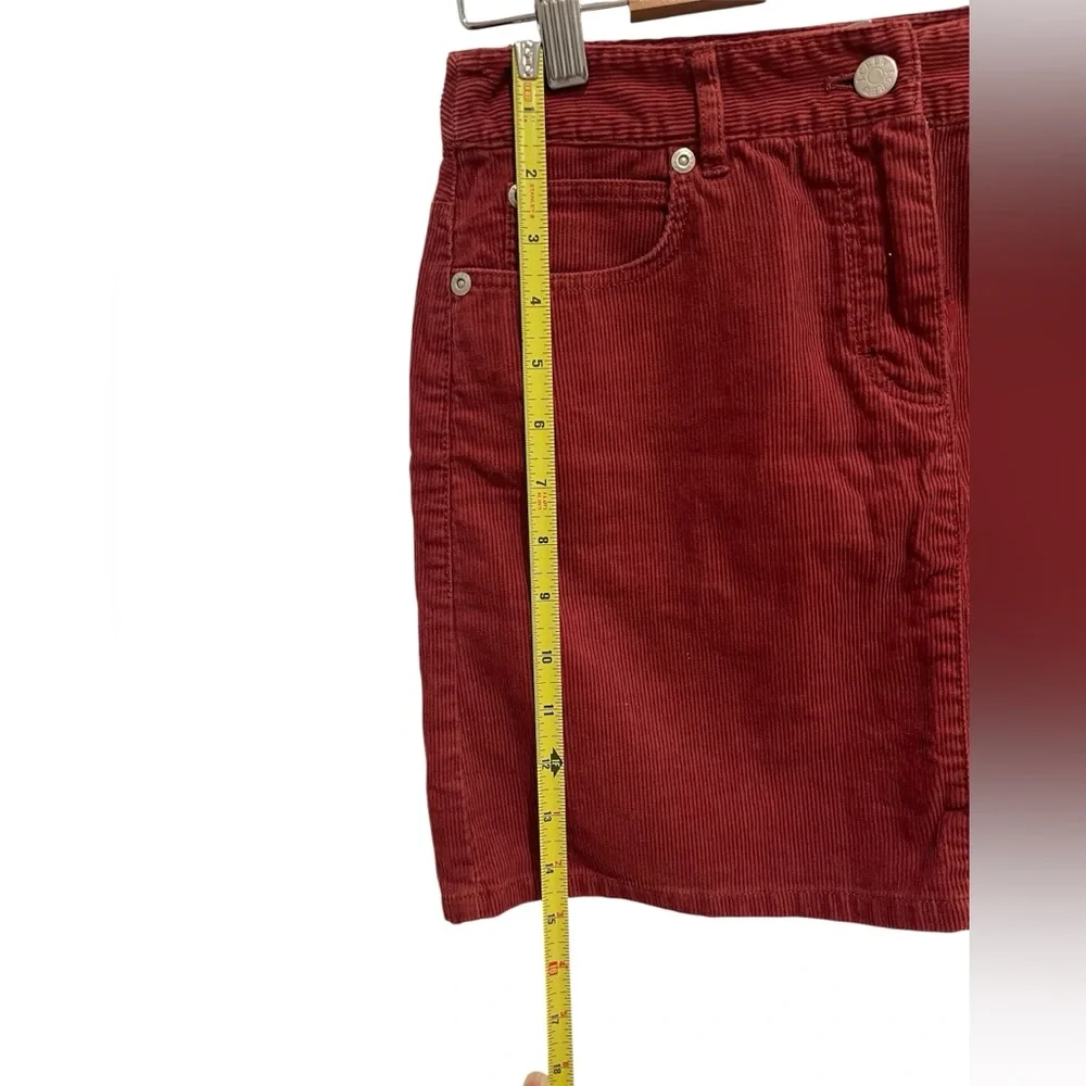 J. Crew burgundy Corduroy Mini Skirt size 0 - Picture 6 of 6